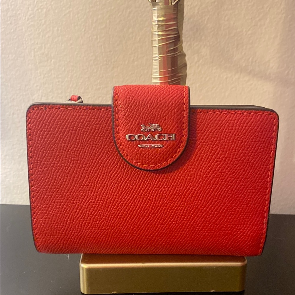 Coach Red Leather Wallet
